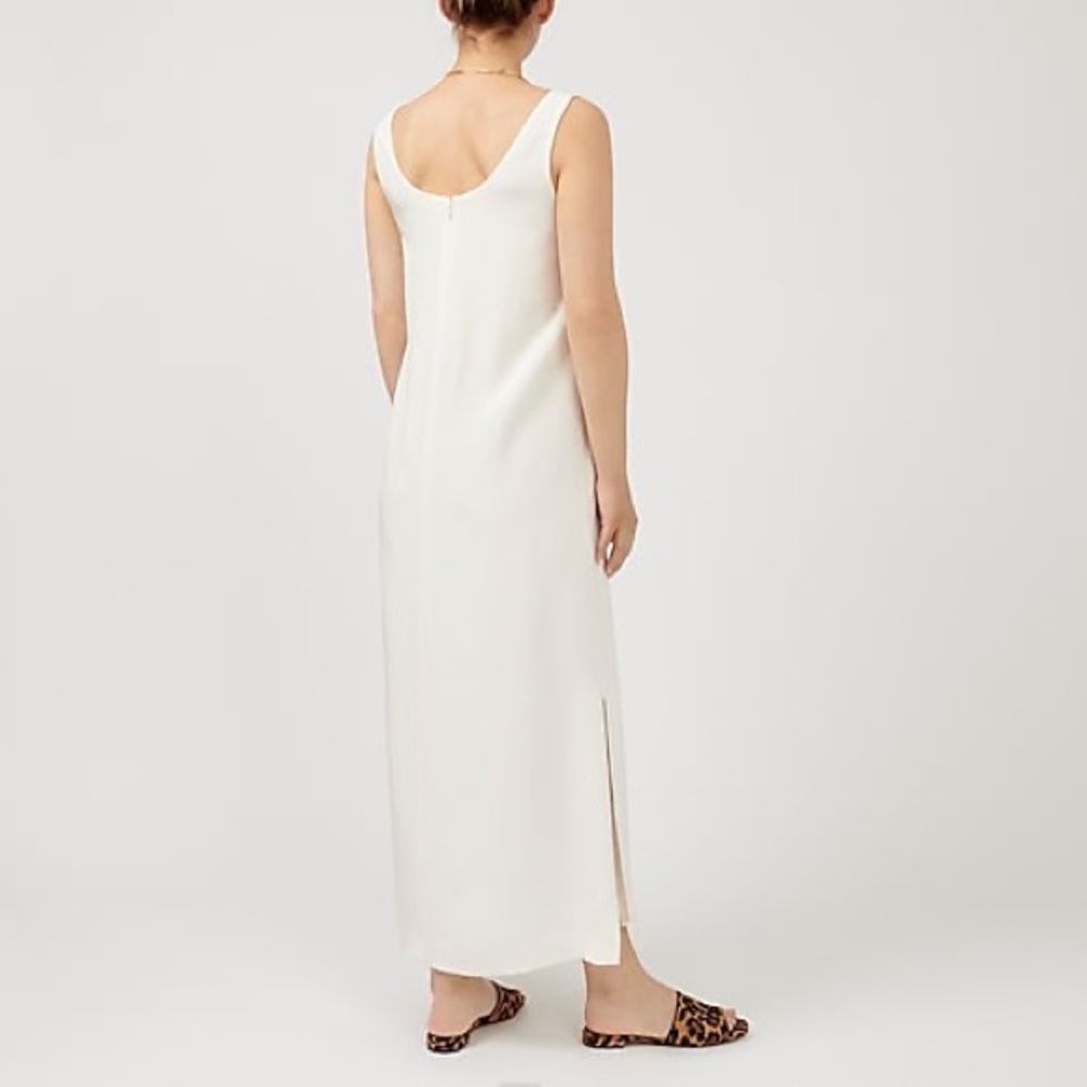 NWT J. Crew Silk Tricotine Maxi Dress in Ivory - Picture 3 of 5